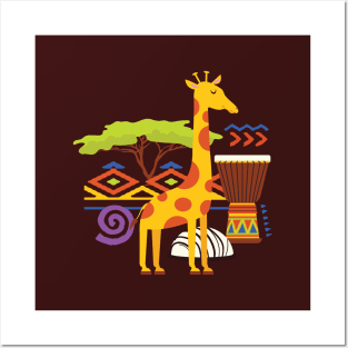 African Animal Lodge Posters and Art